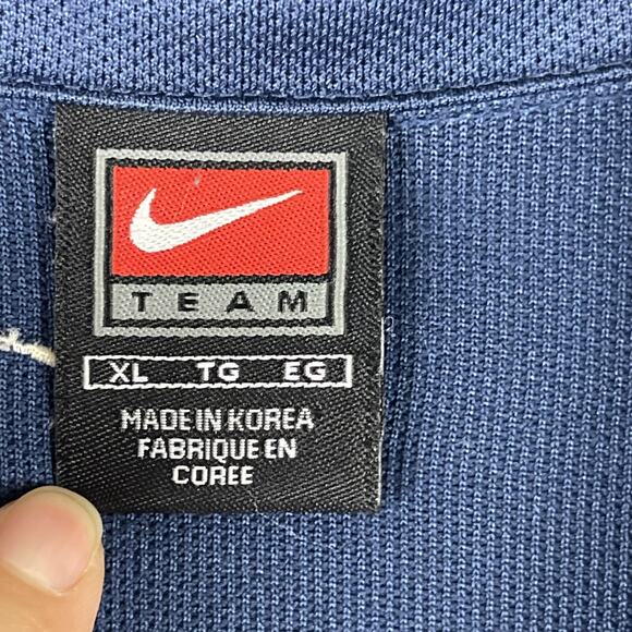 Nike Team Vintage Y2K NBA Dallas Mavericks Blue 1/4 Zip Pullover Mens XL - Picture 9 of 16